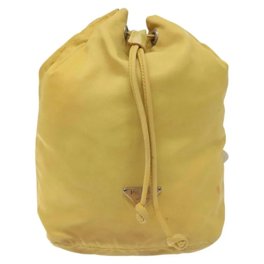 PRADA Pouch Nylon Yellow Auth - Picture 2 of 16